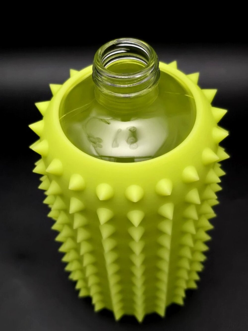 BKR Tutu Neon Green Ballet Glass & Spiked Silicone Water Bottle 32oz - Picture 7 of 9